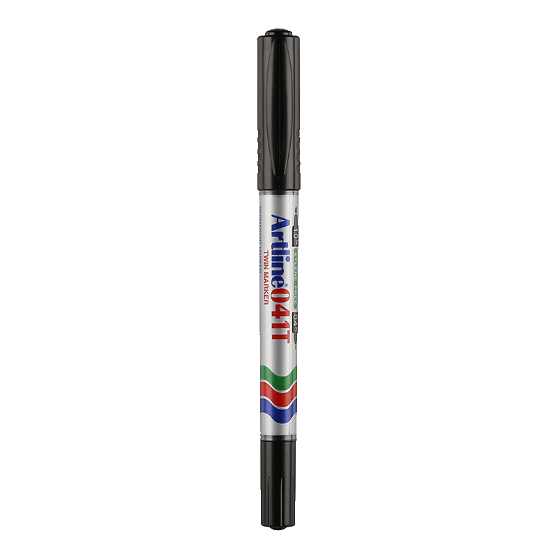 旗牌（Shachihata）Artline 储奶袋纸箱记号笔 物流笔 速干油性笔 签字笔双头 0.4-1.0mm 黑色 EK-041T