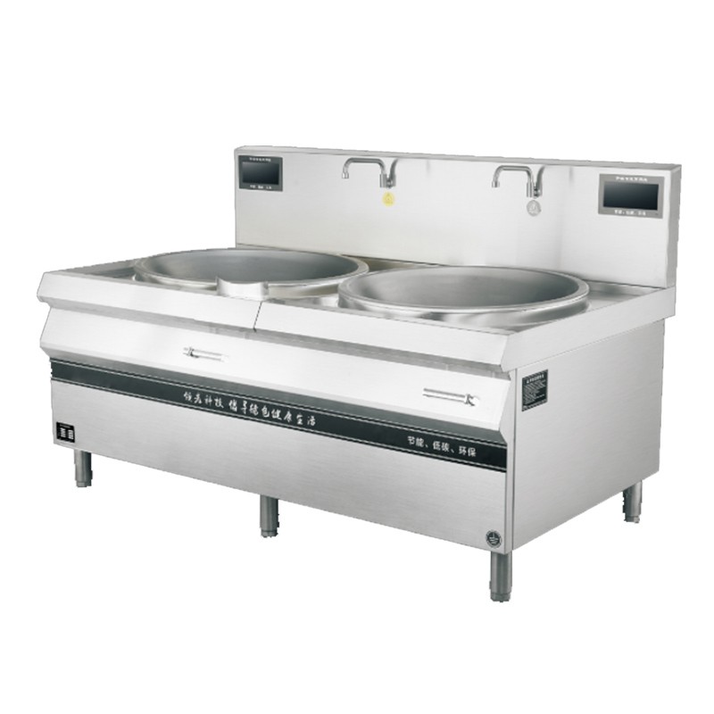 兴顺通 大功率商用电磁炉学校食堂酒店工厂大锅灶炒炉灶具台 70CM双头大炒大锅灶/380V 【15KW*2】