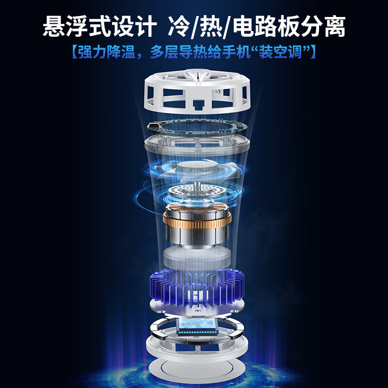 琳漾【电竞级散热丨结冰款】手机散热器平板磁吸半导体降温背夹苹果华为安卓吃鸡王者原神手游外设 【三档温控款/白】送指套/背夹/磁吸贴