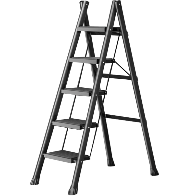 初学者家用梯子：伸缩工程梯折叠多功能升降人字梯