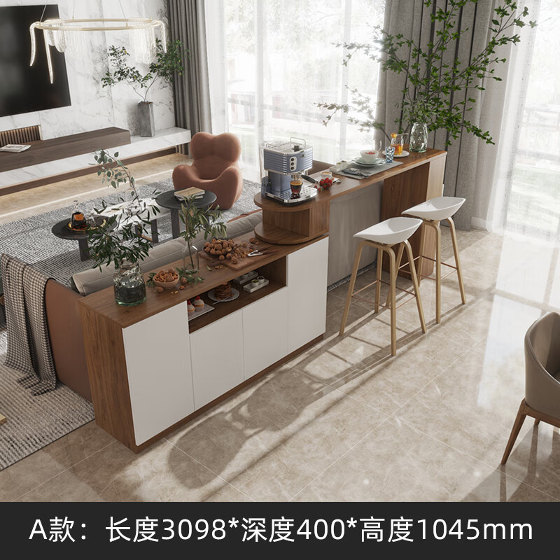 妙普乐客厅沙发后的隔断柜 横厅餐边柜隔断吧台桌简约沙发后面的长条