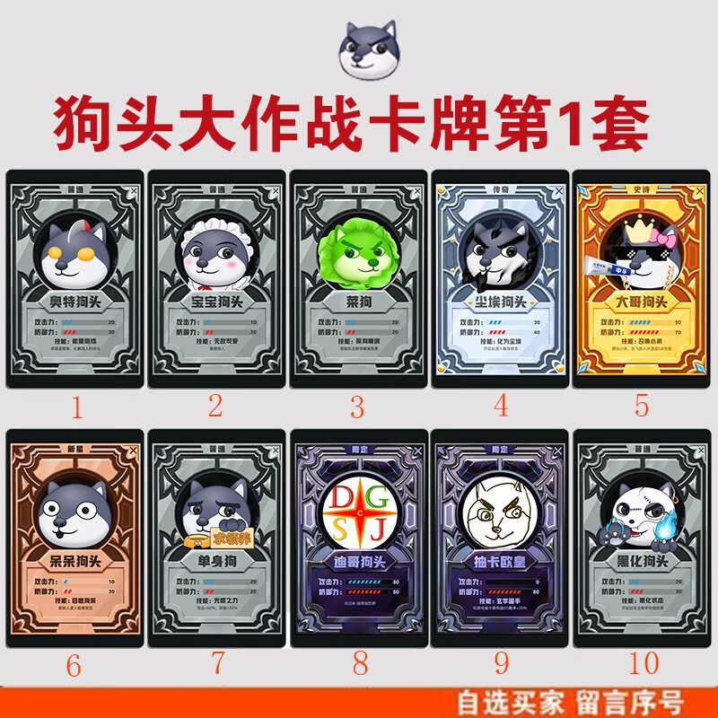 抖音同款狗头卡牌 狗头卡片全部狗头大作战卡片狗头卡