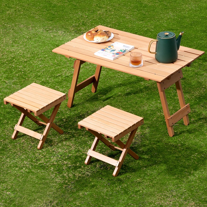 木马人免安装户外桌子折叠桌椅套装庭院阳台室外野餐桌露营装备用品