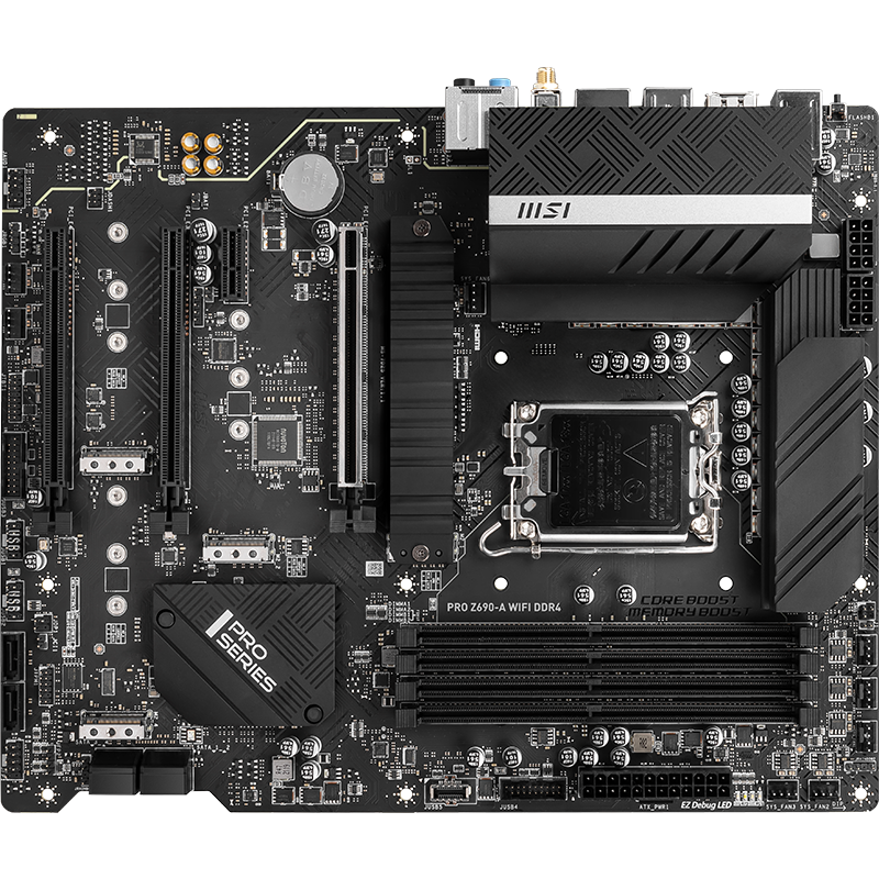微星(MSI)PRO Z690-A WIFI DDR4电脑主板 支持CPU12700KF/12700K/12600K/12600KF（INTEL Z690 /LGA 1700）1579.00元