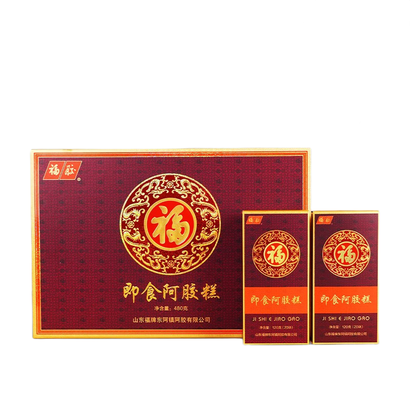 福牌阿胶即食阿胶糕阿胶块480g礼盒装阿胶添加量25% 滋补营养品母亲节礼物 【送礼佳品】礼盒装阿胶糕480g