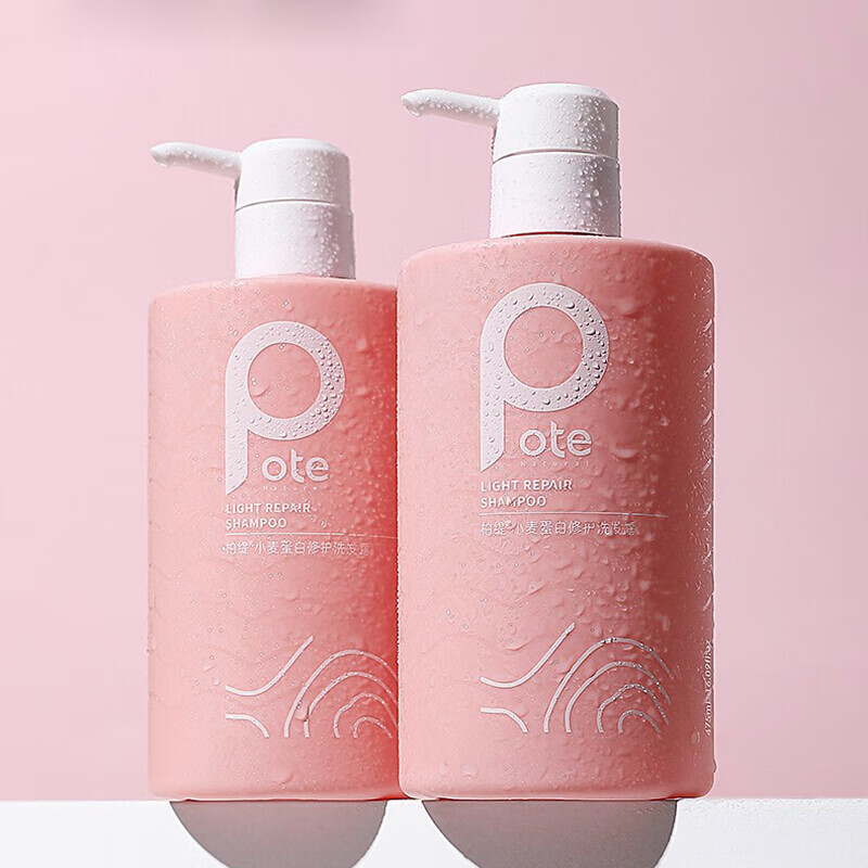 柏缇(pote)小麦蛋白修护洗发水滋养顺滑改善毛躁丰盈蓬松留香洗发露