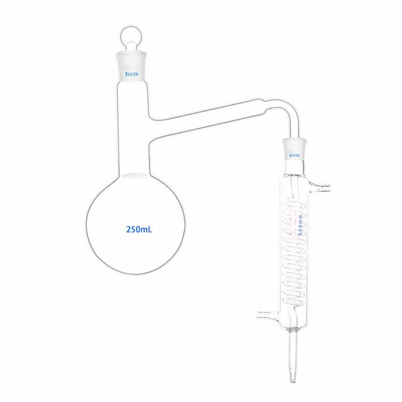 boliyiqi 高硼硅玻璃蒸馏装置全玻蒸馏器蛇形管diy蒸馏提纯蒸馏烧瓶