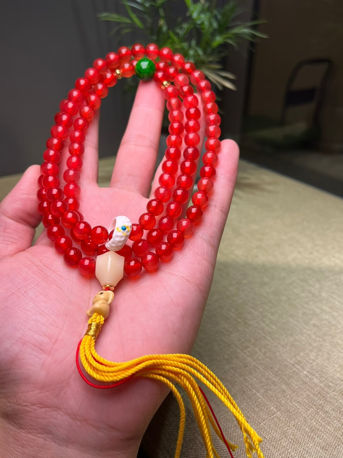 樱优保价青鱼石手串鱼惊石算108颗男女款鱼骨黒皖鱼枕骨手链精品