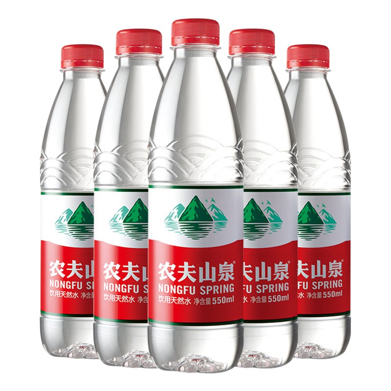 9农夫山泉 5l*4桶装整箱天然弱碱性饮用水 1.5l*12瓶塑包700