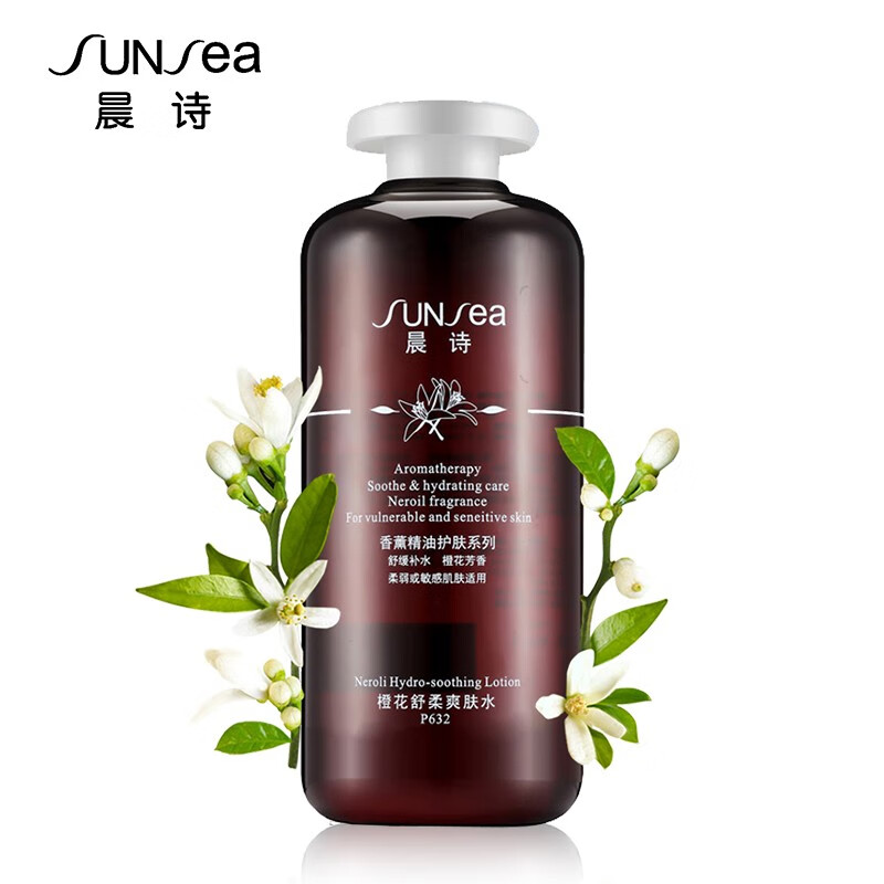 晨诗(sunsea)橙花舒柔爽肤水森林雅舍平衡肌肤舒缓锁水保湿500ml P632