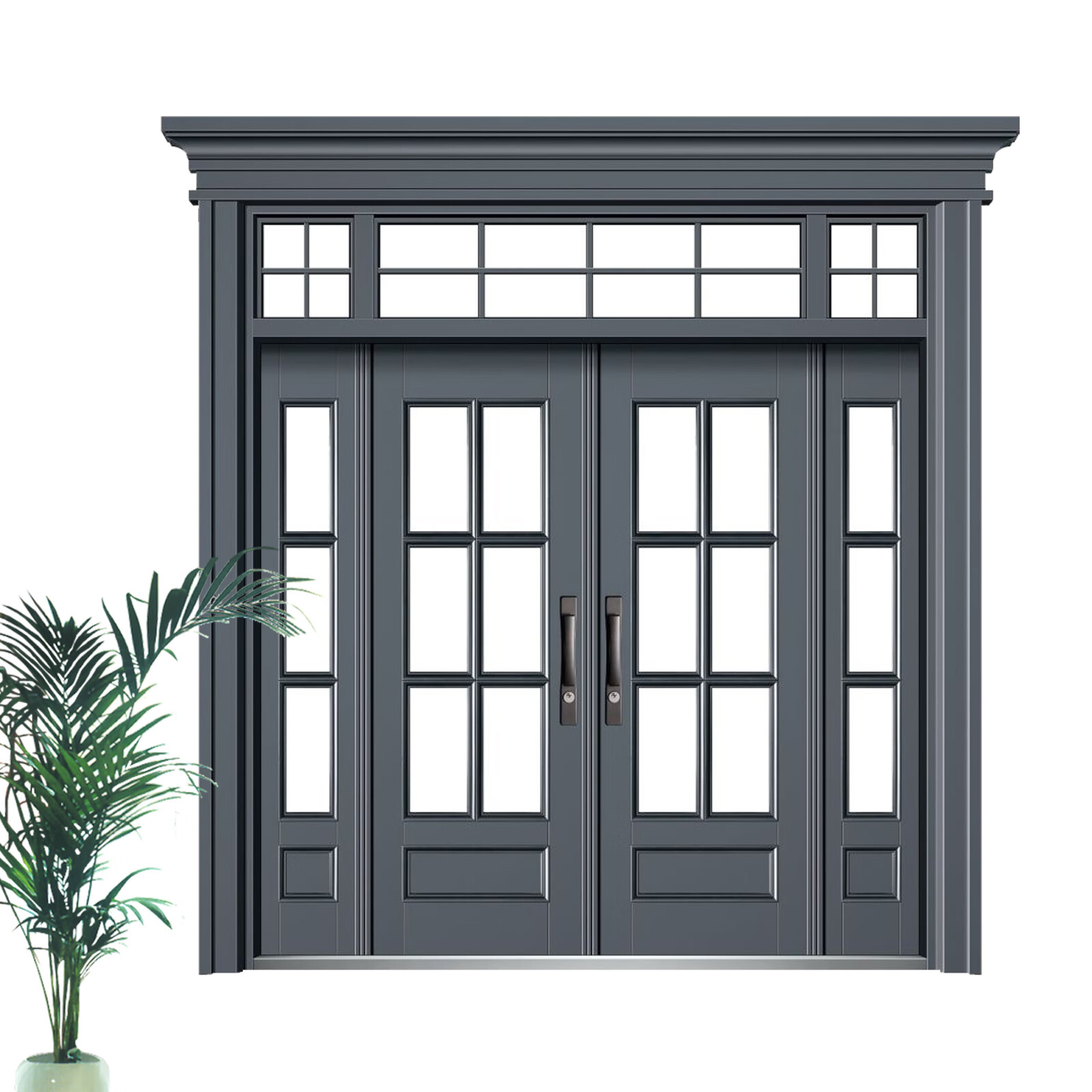 大门双开门农村自建房大门家用防盗子母门入户门铸铝门进户门 款式14