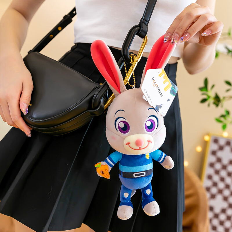 好沐音(haomuyin)朱迪玩偶挂件 朱迪兔子仿真公仔兔挂饰玩偶男布娃娃