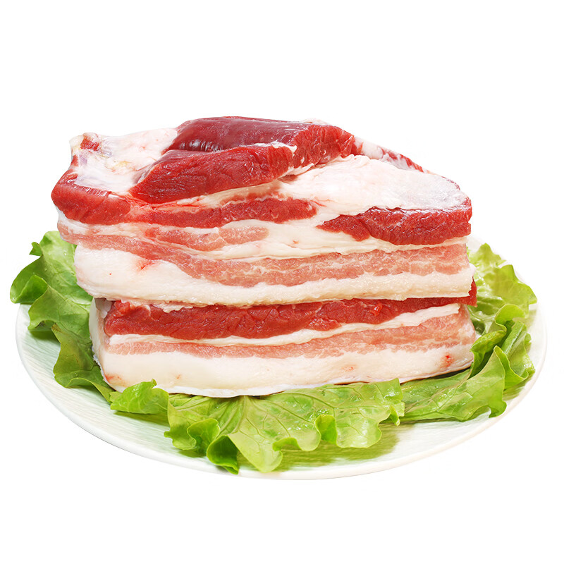 果亦橙 新鲜五花肉 2-4斤生鲜农家土猪肉烧烤五花肉 土猪五花肉1.5斤