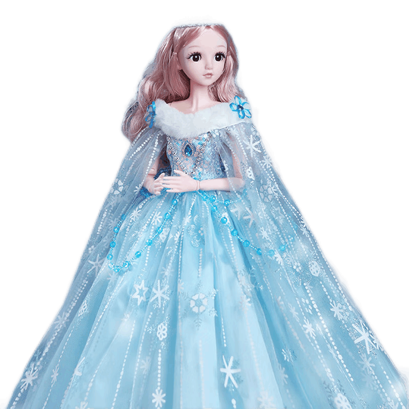 尔苗芭巴比娃娃换装洋娃娃玩偶套装女孩爱莎公主礼盒儿童玩具生日礼物 60cm艾丽莎公主眨眼音乐版
