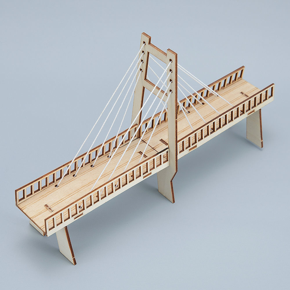作品高中手工考试科学小制作发明学生实验diy材料包sn3776 斜拉桥材料