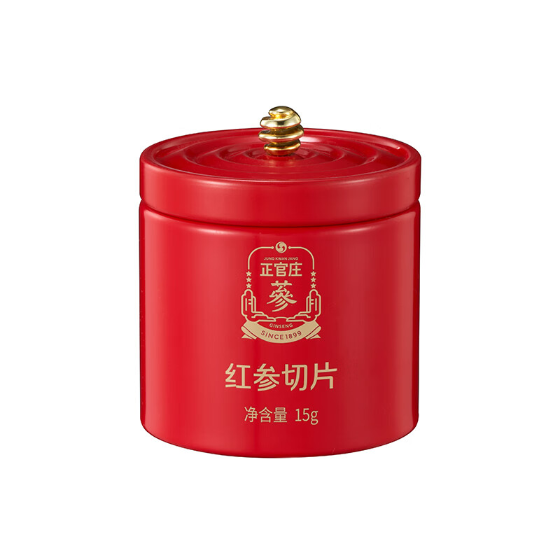 正官庄人参红参主根切片无蔗糖红参片送礼礼品补品送长辈七夕节礼品礼盒 红参切片120g