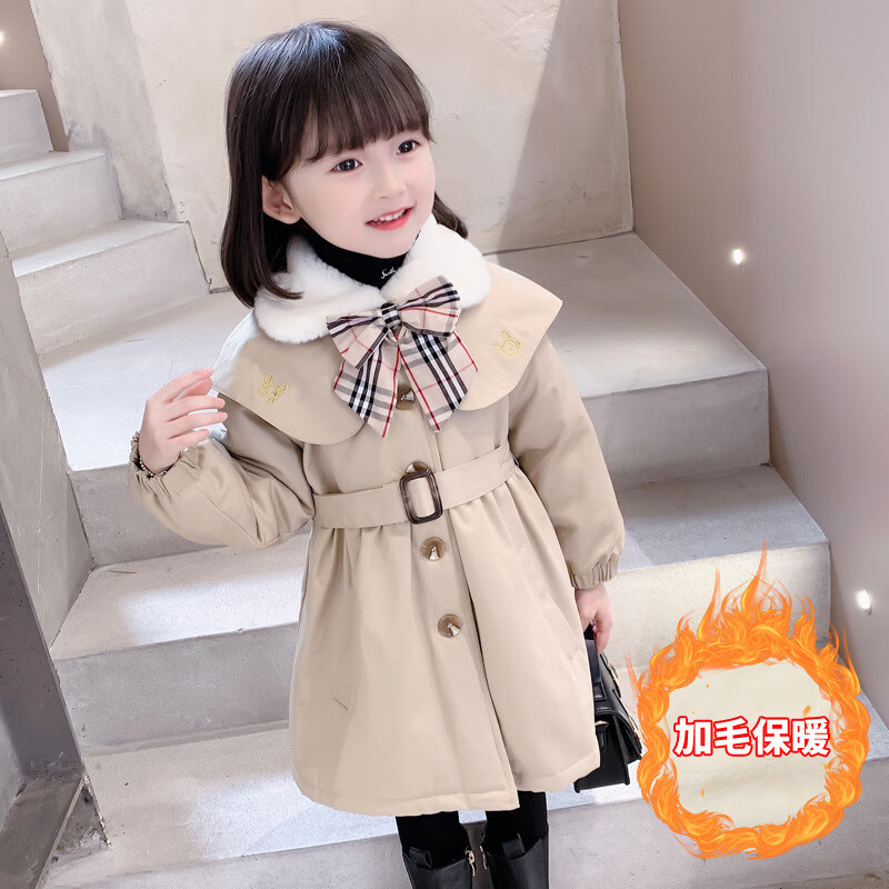 火柴果宝宝冬天衣服3岁女童新款冬装韩版时尚中小儿童服装女童加绒