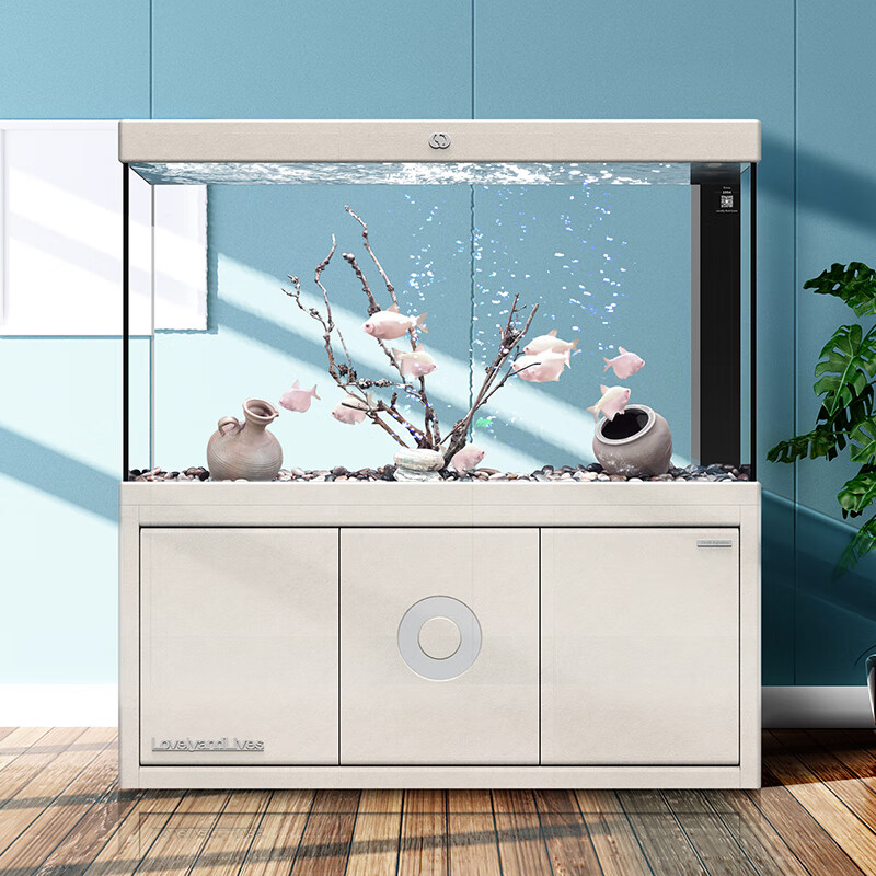 cleair可丽爱爱唯希iwish系列怀旧大型鱼缸中型超白玻璃底滤白色家用