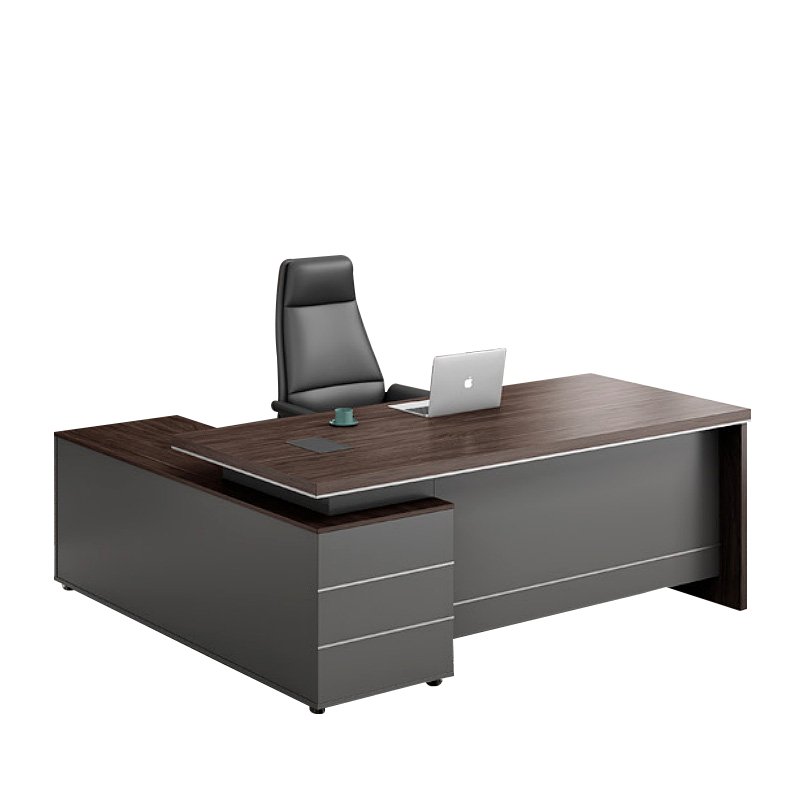 隆旭 老板桌大班台经理总裁主管桌职员办公桌 1.8米大班桌（含侧柜）+五门文件柜+大班椅