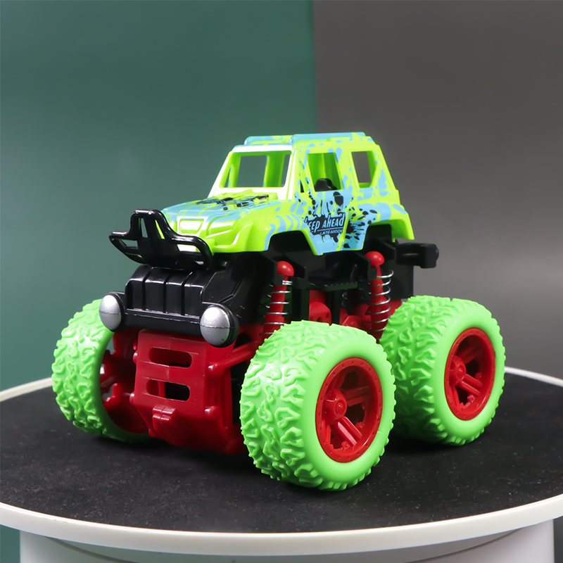 儿童仿真耐摔女2岁3男宝宝小汽车四驱车赛车 四驱越野惯性车【绿色】
