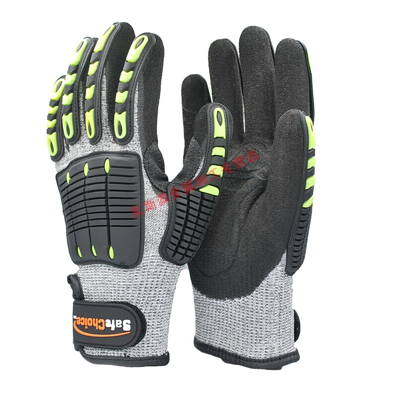 防砸手套 防砸伤  抗震  抗冲击   防撞击tpr手套 机械师维修仓库 9号