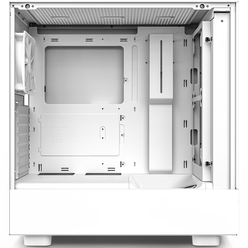 NZXT 恩杰 H5Flow 电竞DIY游戏中塔ATX机箱（钢化玻璃侧板/280支持水冷） 白色