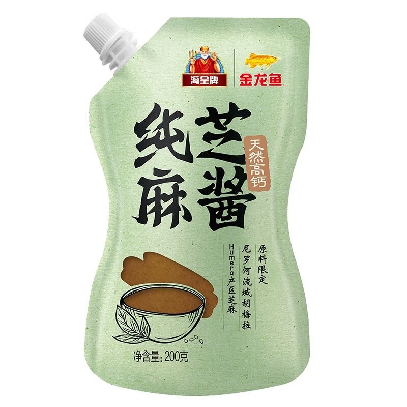 金龙鱼海皇牌纯芝麻酱200g小包家用涮火锅蘸料麻酱热干面拌面用