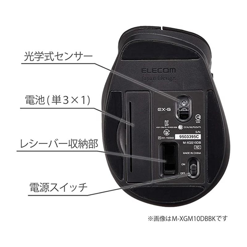 宜丽客（ELECOM）【日本直邮】Elecom 宜丽客鼠标 轨迹球 (拇指) 红球 6键 采用游戏级别光学传感器 M-XGM10DBWH/EC【无线】