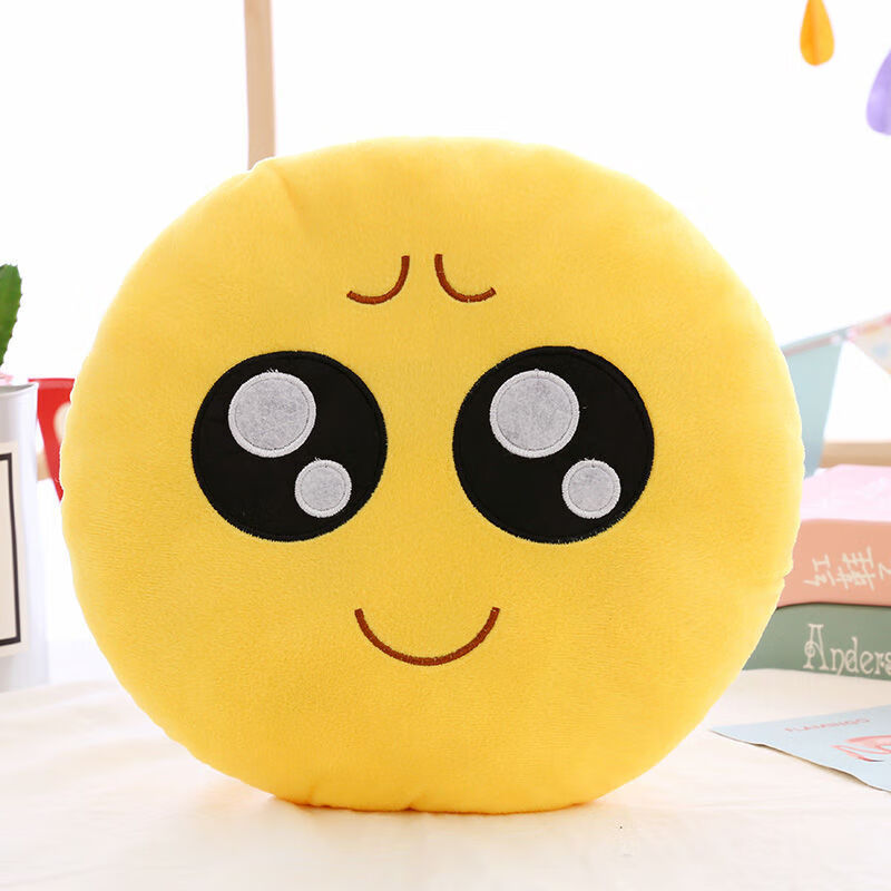 抱枕表情包抱枕表情毛绒玩具公仔枕头笑脸靠垫睡觉可爱布娃娃 可怜 32
