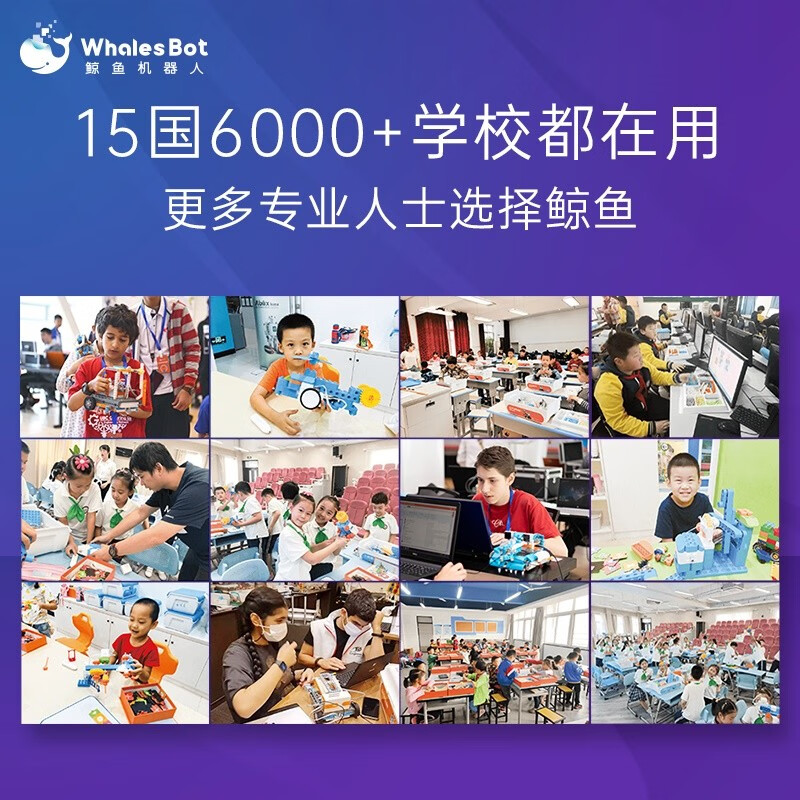 鲸鱼机器人家居装饰儿童AI智能编程积木青少年教育拼装玩具恐龙61儿童节礼物 AI-Module1（8-15）岁