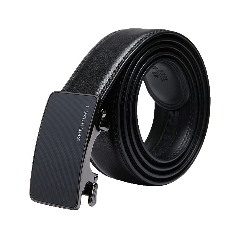 喜来登（SHERIDAN）牛皮腰带 商务休闲 通勤自动扣皮带 礼盒装 情人节礼物送男友 NL521552S