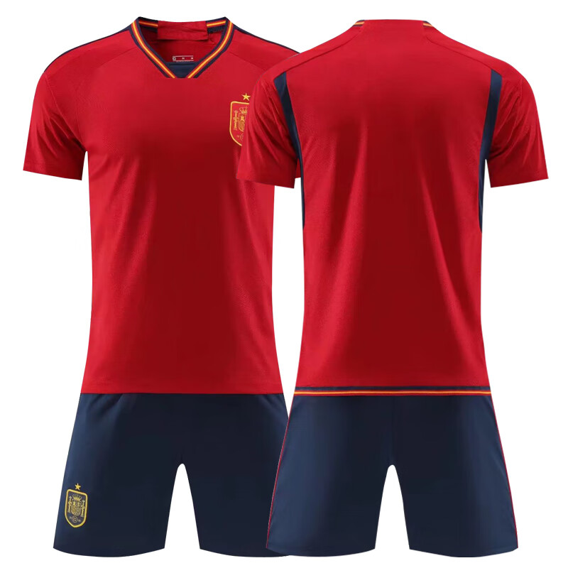 足球服运动套装荷兰意大利法国儿童球衣定制男diy 22-23西班牙主场 16