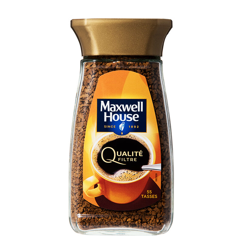 麦斯威尔 英国进口 速溶香醇金咖啡 黑咖啡 冻干粉 100g/瓶