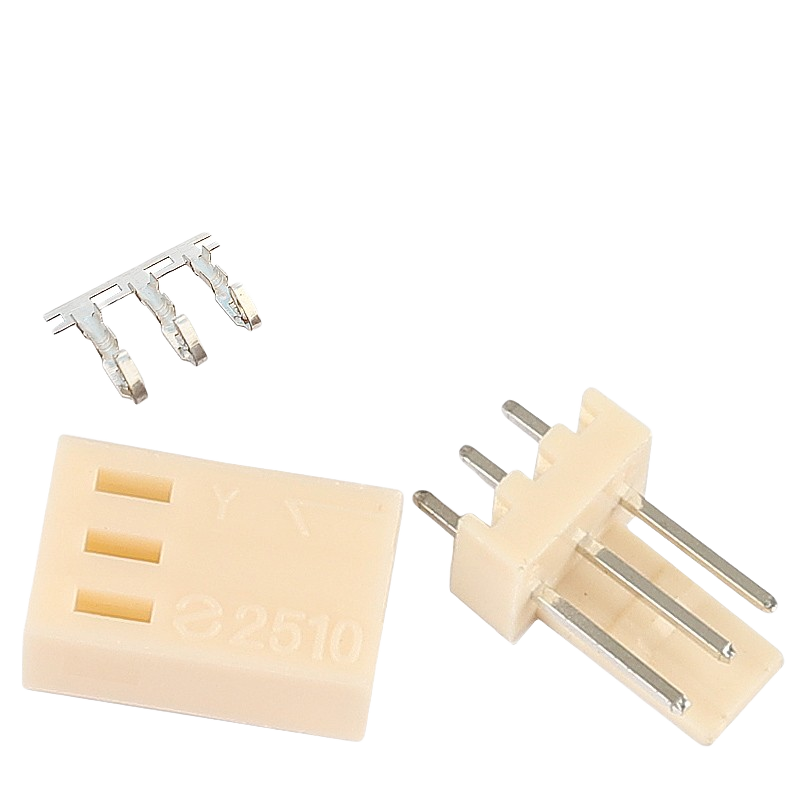 KF2510接插件 2.54MM連接器 插頭+直針座+端子 2P 3P 4P 8P 10P等 膠殼+直針座+端子3P(10套)
