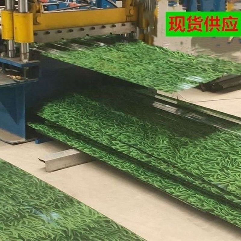 艾风格彩钢喷绘印花小草围挡绿色草皮工地草坪墙板彩板钢片铁皮瓦铁皮