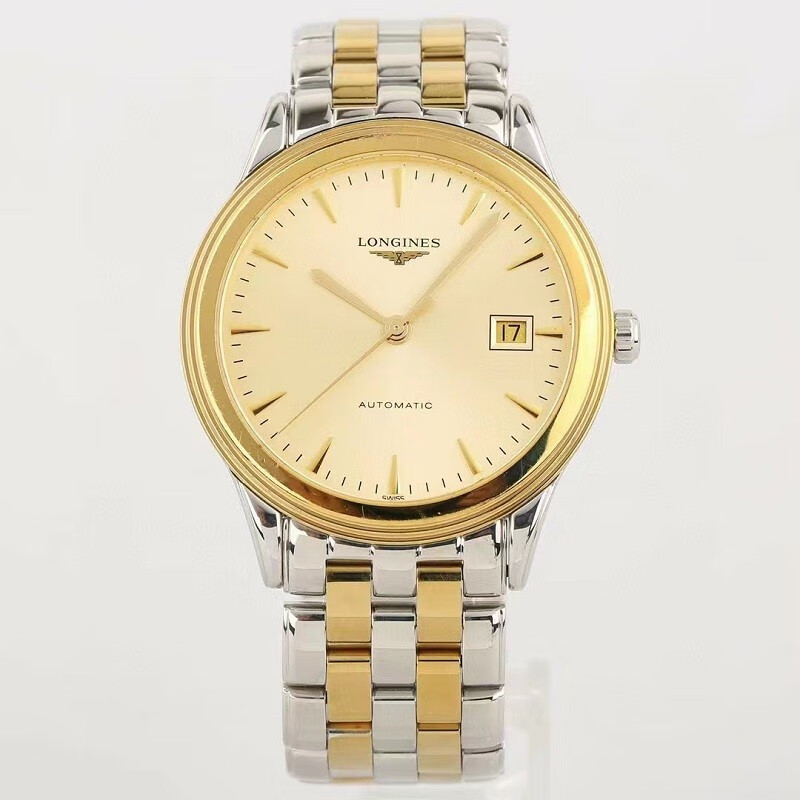 【二手95新】浪琴(longines)优雅军旗系列自动机械男表 二手浪琴军旗