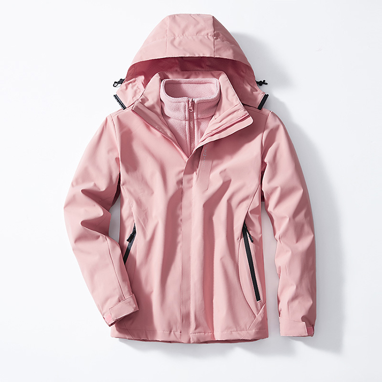 泰起防寒保暖户外冲锋衣三合一女两件套可拆卸登山服抓绒外套工作服 白色/女 M
