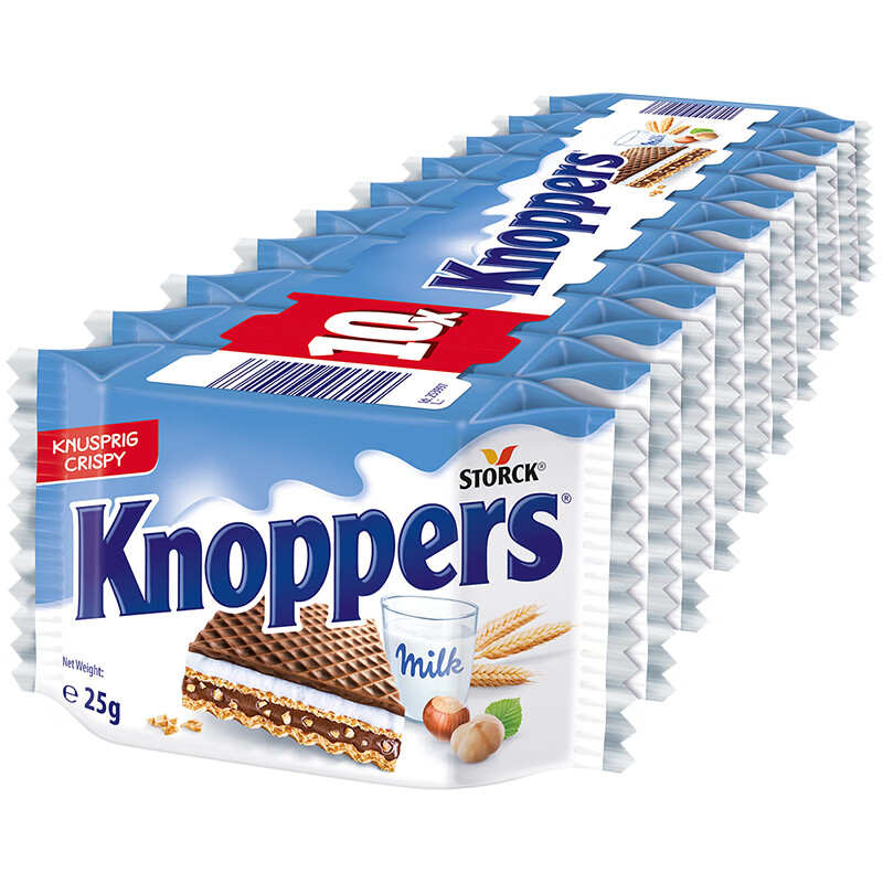 Knoppers巧克力威化饼干250g