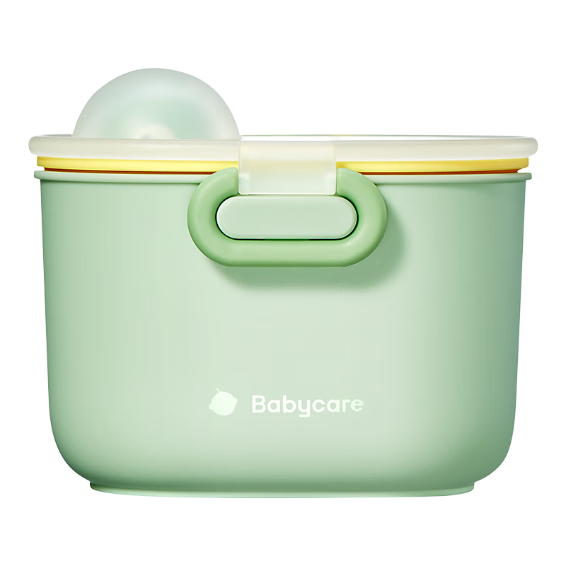 babycare 婴儿奶粉盒宝宝便携奶粉辅食储存盒大容量恐龙奶粉盒 安波绿380ml