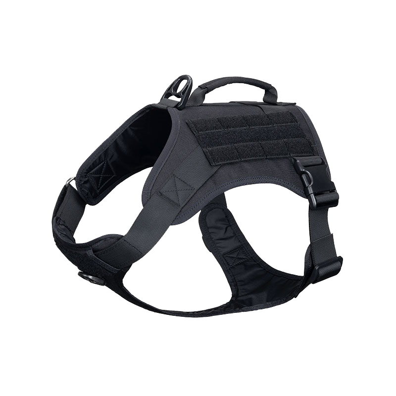 出眾者狗胸背帶中大型犬防爆沖狗背帶狗繩德牧阿拉斯加金毛遛狗繩牽引繩 黑色（胸背帶） L（建議體重76-110斤）