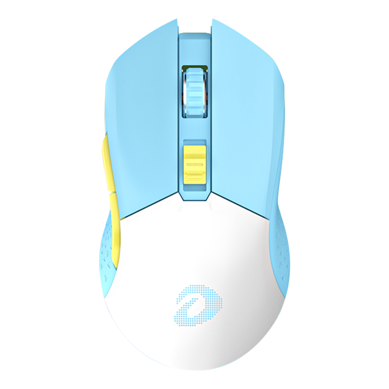 Dareu 达尔优 EM901 2.4G 双模无线鼠标 6000DPI RGB 白蓝色