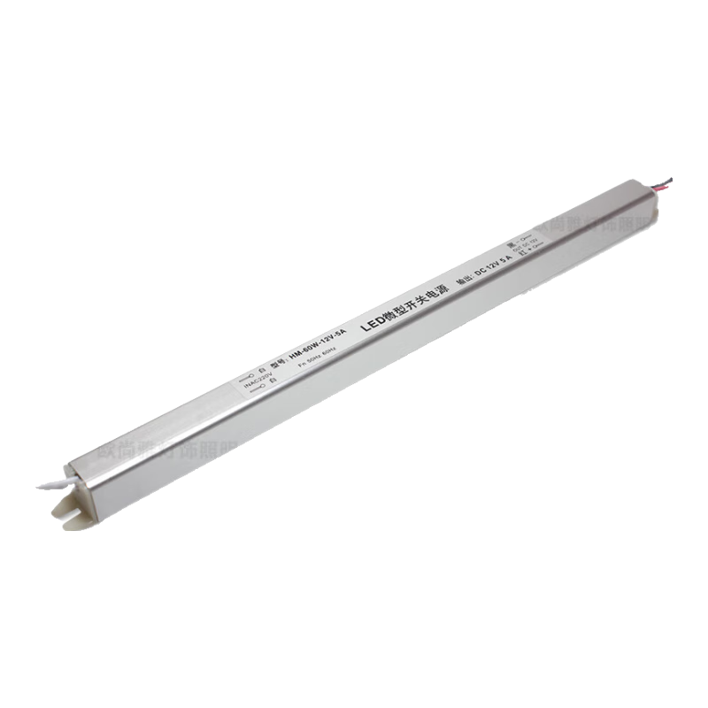 歐尚雅led電源220v轉(zhuǎn)12v24v燈帶變壓器長條驅(qū)動器適配器DC直流廣告燈箱 細(xì)長條電源 60W【2.5A】24V