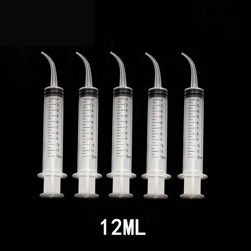 牙科材料弯头针筒弯嘴注射器硅橡胶注射器弯嘴冲洗针筒 12ml 1个