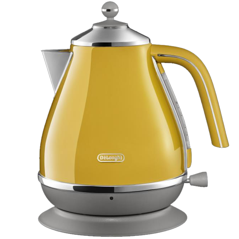 德龍(Delonghi)【政府補(bǔ)貼】電熱水壺 復(fù)古家用304不銹鋼燒水電水壺 自動(dòng)斷電1.7L大容量 KBO2001.CY 波西塔諾黃