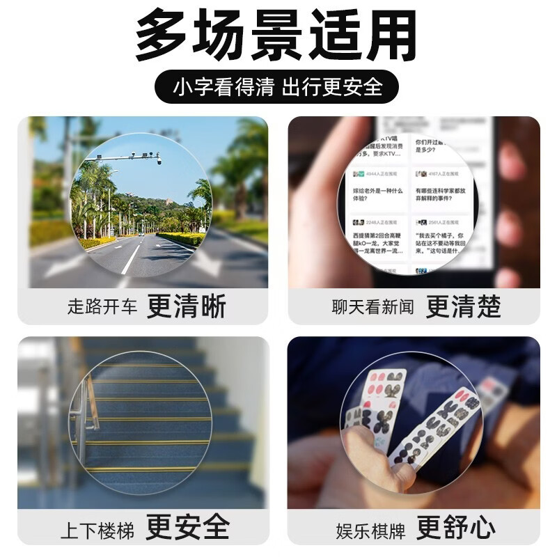 创果 纯钛折叠老花镜男远近两用高清老花眼镜防蓝光 可戴着走路开车 纯钛555黑框【远中近】 防蓝光老花200度 建议54-56岁