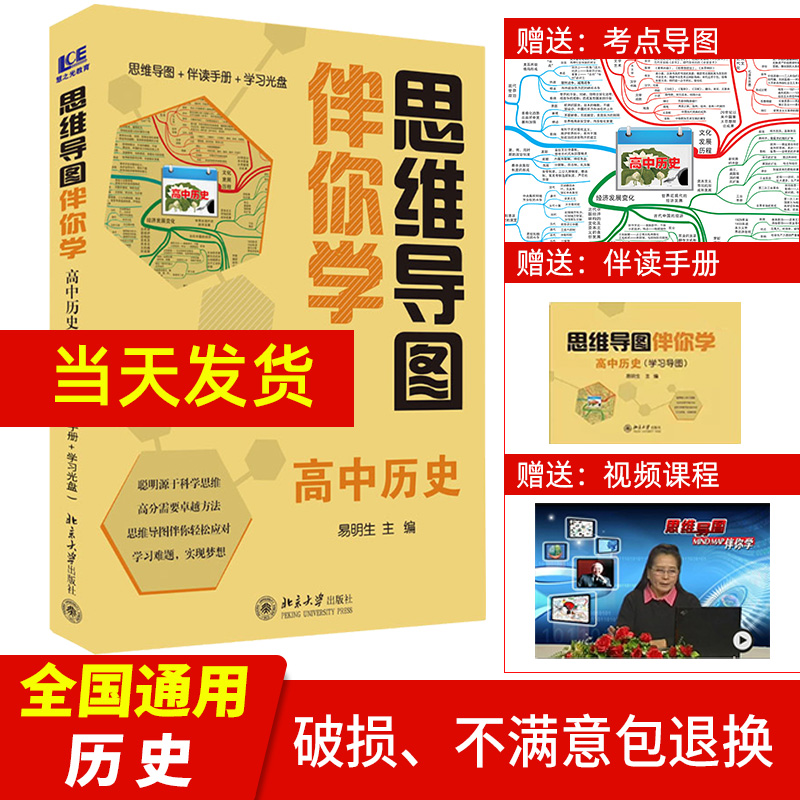 思维导图伴你学高中历史 思维训练学习辅导难题解答知识点解析高考总复习新版高一高二高三辅导书