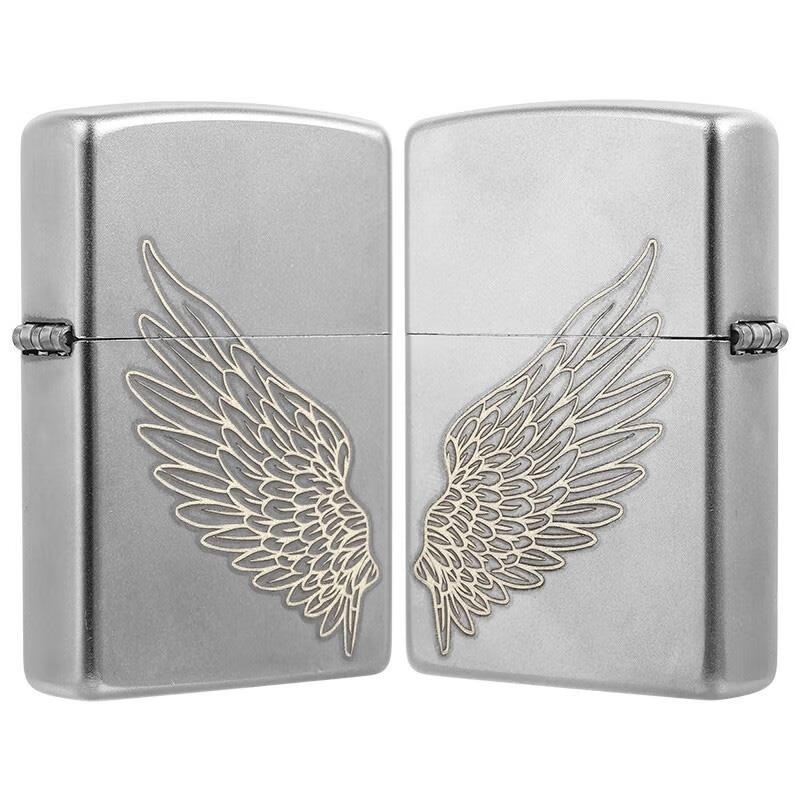 礼物打火机防风煤油系列之翼镭射天使男友男士zippo 天使之翼 -新机无