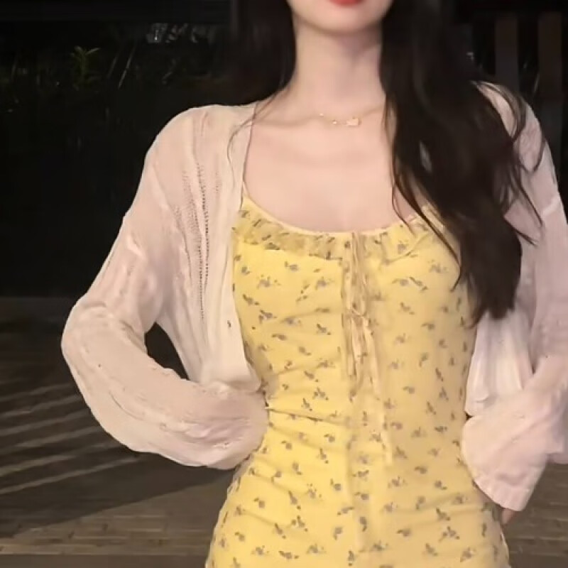 卡怡缘搭配吊带裙的小外套夏天法式温柔御姐盐系风甜美减龄衬衫吊带