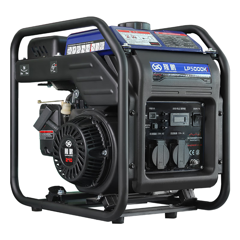 隆鵬汽油發(fā)電機組220v單三相永磁4/5/6kw家用小微型商用便攜式大功率 【4800W】變頻手拉（80%選擇）