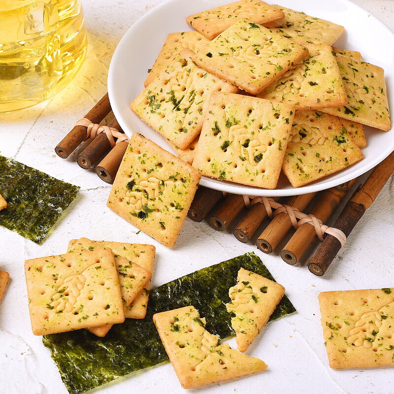 卜珂海苔薄脆小饼干小包装袋 海苔薄脆小饼 100g /袋